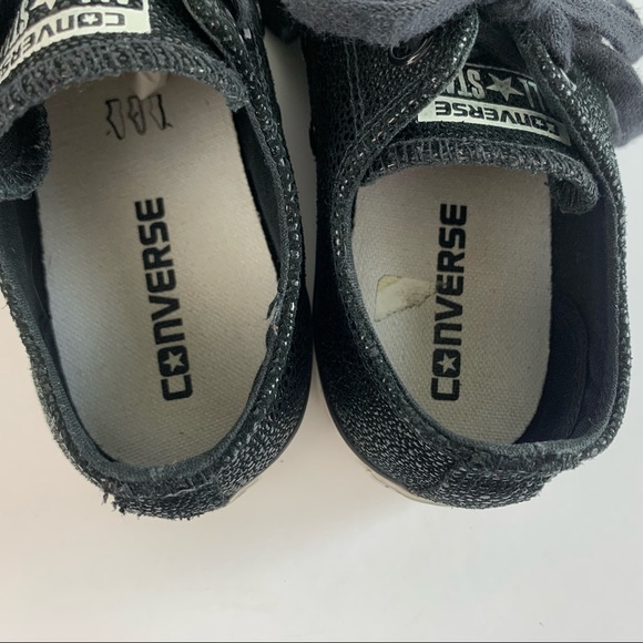 Converse Textured Black Lace Sneaker Shoes 7 - Picture 7 of 12